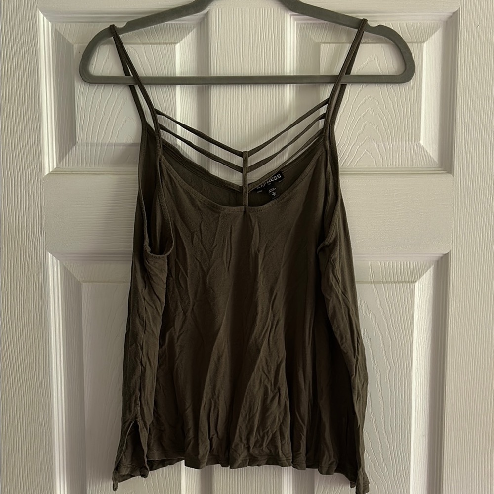 Express Green Sleeveless Backless Camisole